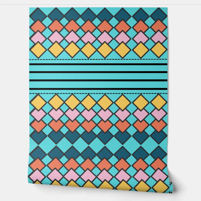 Papel Pintado Diseño de Tri geométrico (Desenrollar)