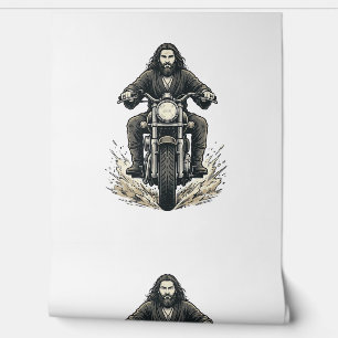 Papel Pintado Diseño de vector de motorista de motocicleta de gr