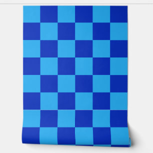 Papel Pintado Diseño de verificador azul claro y oscuro