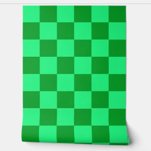 Papel Pintado Diseño de verificador verde claro y oscuro