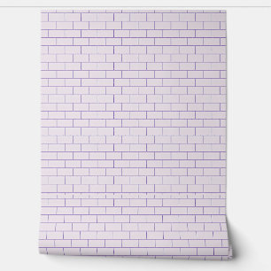 Papel Pintado Diseño del patrón de ladrillo de lavanda suave