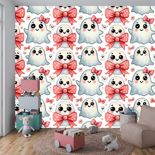 Papel Pintado Diseño del tema de Halloween de Cute Ghost Pastel (Subido por el creador)