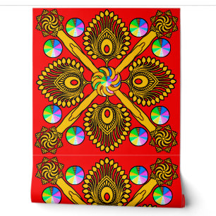 Papel Pintado Diseño Digital Colorido Vinilo Texturizado Pega y