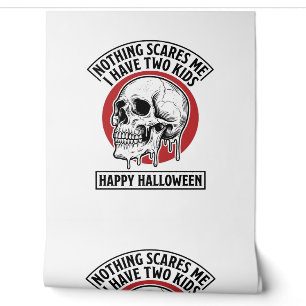 Papel Pintado Diseño divertido de camiseta de cráneo para dos ni