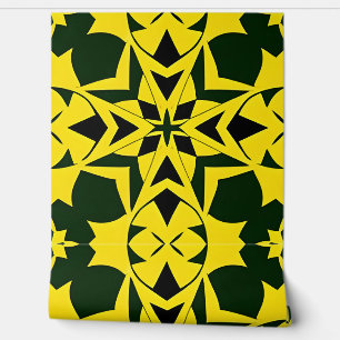 Papel Pintado Diseño floral geométrico vibrante