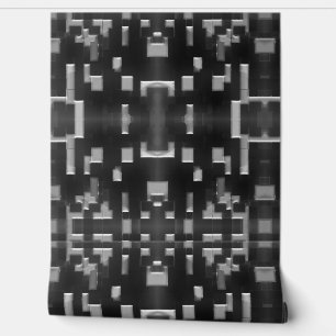 Papel Pintado Diseño geométrico moderno abstracto en blanco y ne