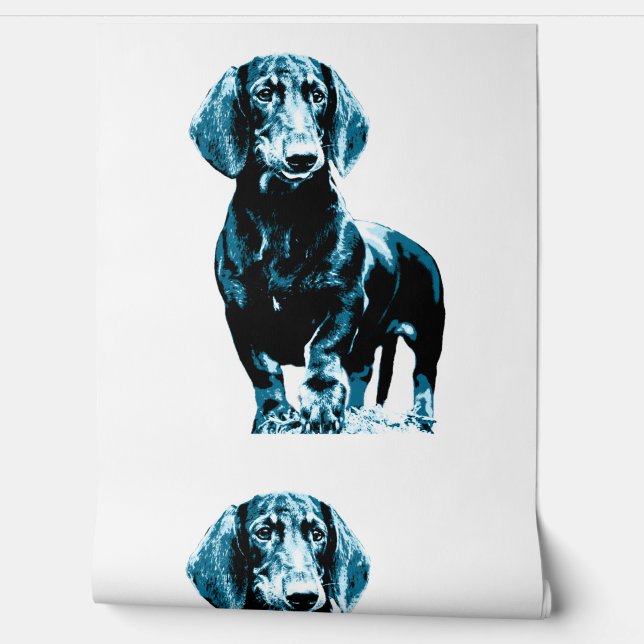Papel Pintado Diseño moderno de dachshund (Desenrollar)