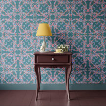 Diseño ornamental barroco azul aqua suave