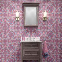 Diseño Ornamental Barroco Rosa Claro