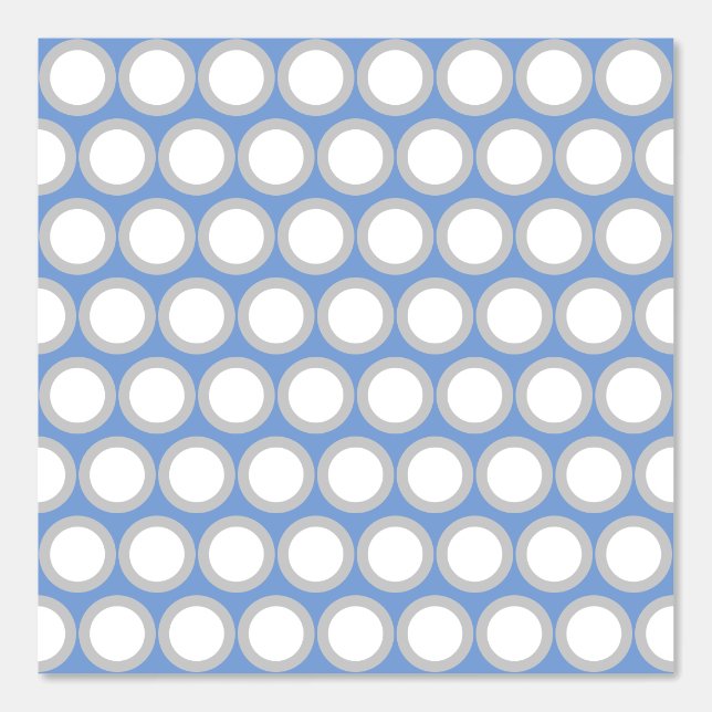 Papel Pintado Diseño Retro Beachy Blue Polka Dots Pattern (Anverso)