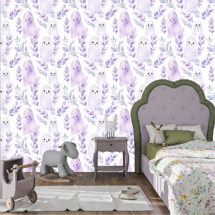 Papel Pintado Diseño transparente de Halloween con ghost Pastel