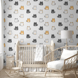 Papel Pintado Diseños de gato lindos para la habitación de tu hi