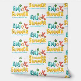 Papel Pintado Disfrutar del Ilustracion de texto de verano