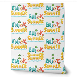 Papel Pintado Disfrutar del Ilustracion de texto de verano
