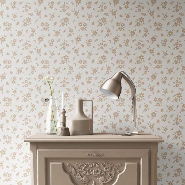 Papel Pintado Ditsy Floral Muted Neutral Soft Pale Cream Beige (Subido por el creador)