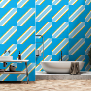 Papel Pintado Divertidas rayas diagonales brillantes de dos colo