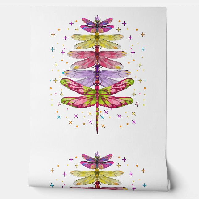 Papel Pintado Divertido árbol de navidad de la libélula (Desenrollar)