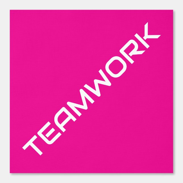 Papel Pintado Divertido Blanco Diagonal TEAMWORK Texto En Rosa C (Anverso)