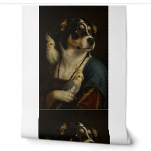 Papel pintado divertido de perro Renacimiento con