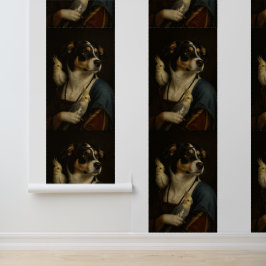 Papel pintado divertido de perro Renacimiento con