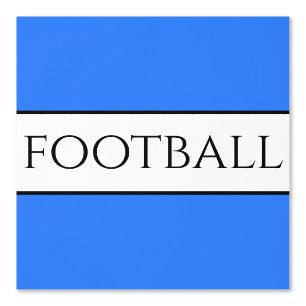 Papel Pintado Divertido FOOTBALL Textos Brillante Azul franjas b