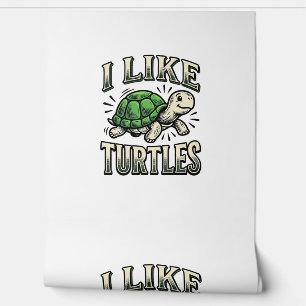 Papel Pintado Divertido Me Gustan Las Tortugas Camiseta Vintage 