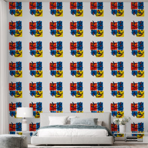 Papel Pintado Divertido patrón de arte abstracto de Axolotl Piet