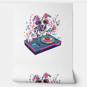 Papel Pintado DJ Dalmatian � Fiesta Rave EDM Perro