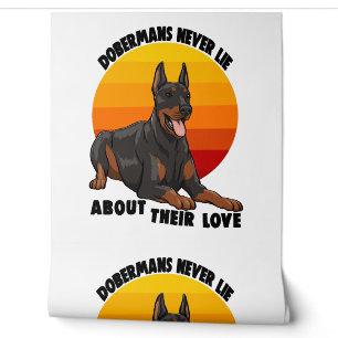 Papel Pintado Doberman nunca miente sobre su amor