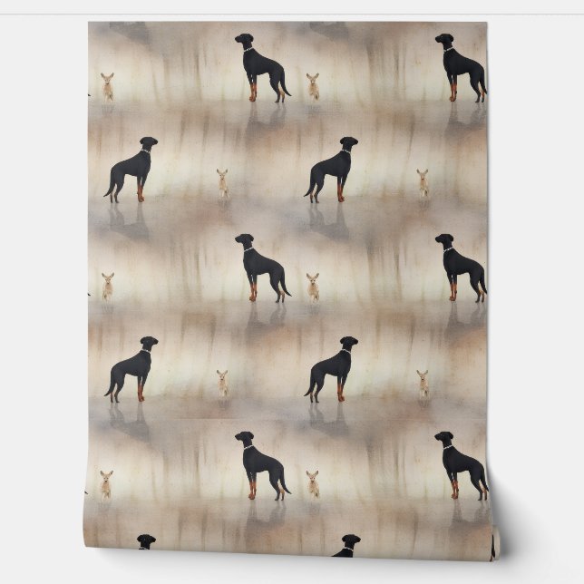 Papel Pintado Dog and Deer Wall Paper (Desenrollar)