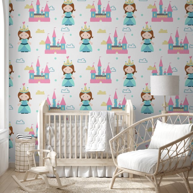 Papel Pintado Dormitorio de princesa de castillo lindo (Niños)
