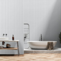 Dove Grey Two Inch Wide Butcher Stripe