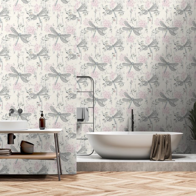 Papel Pintado Dragon Fly Peat y Stick (Baño)