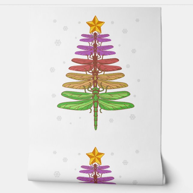 Papel Pintado Dragonfly Christmas Tree Shirt Inspire Lover Xmas  (Desenrollar)
