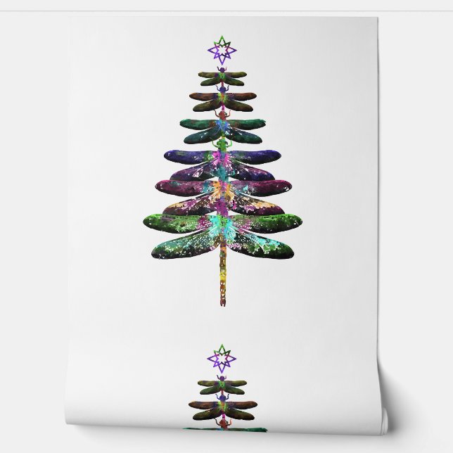 Papel Pintado Dragonfly Christmas Tree Shirt Inspire Lover Xmas  (Desenrollar)