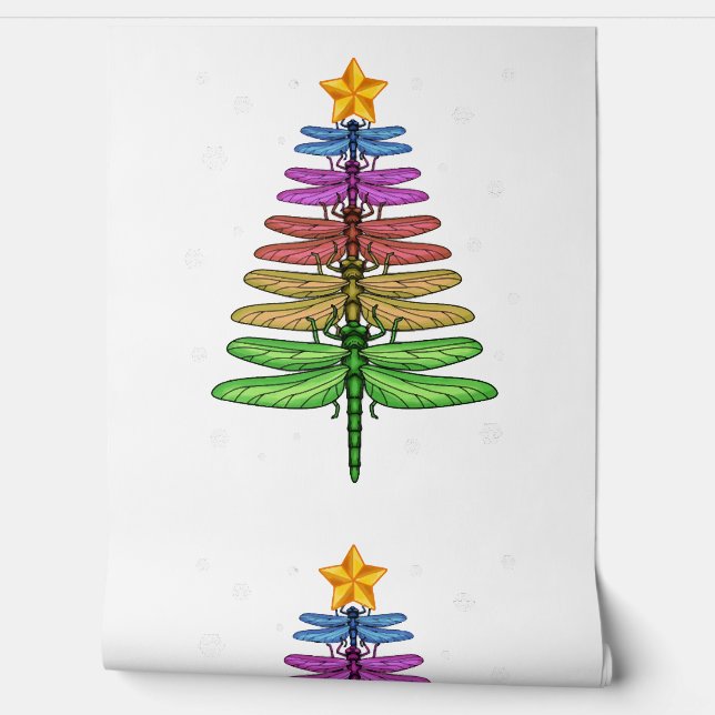 Papel Pintado Dragonfly Christmas Tree Shirt Inspire Lover Xmas  (Desenrollar)