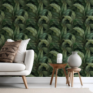 Papel Pintado Dramático Foliage Green ID1051