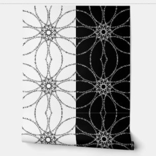 Papel Pintado Dualidad Fractal – Diseño Abstracto Moderno