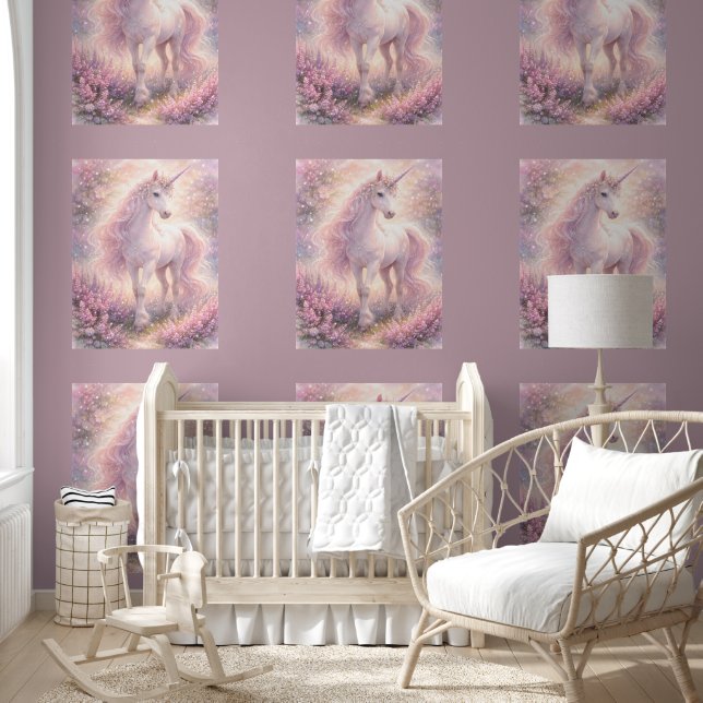 Papel Pintado Dulce Unicornio pastel caprichoso (Niños)