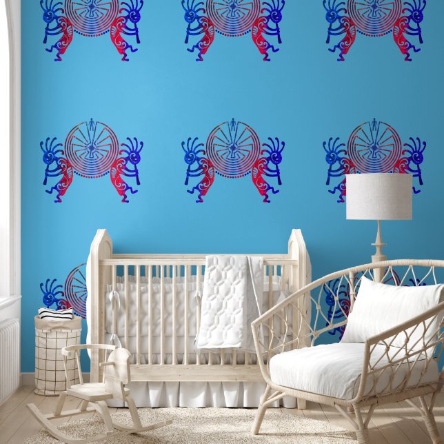 Papel Pintado Dúo Kokopelli - Hombre en el Maze - Símbolos 1a (Niños)