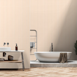 Papel Pintado Dusty Peach Two Inch Wide Butcher Stripe