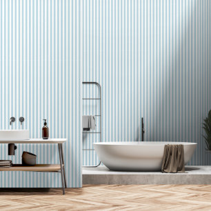 Papel Pintado Dusty Robins Huevos Blue White Stripes