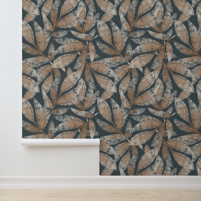 Papel Pintado Earthy Bohemian Leaves (Solicitud)