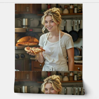 Papel Pintado Eating Pizza Photo Personalize Customize
