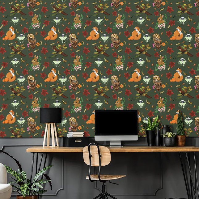 Papel Pintado Ecologación de los animales del bosque de Woodland (Subido por el creador)