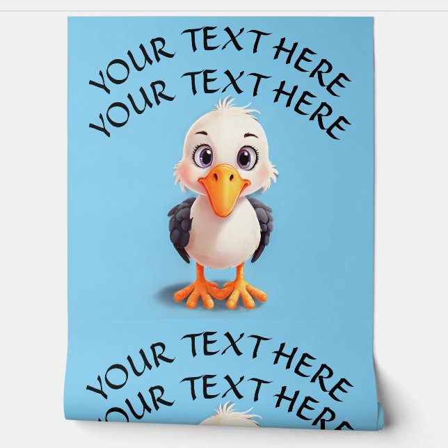 Papel Pintado Editar nombre Frase Funny Bird Wall Advertising (Desenrollar)