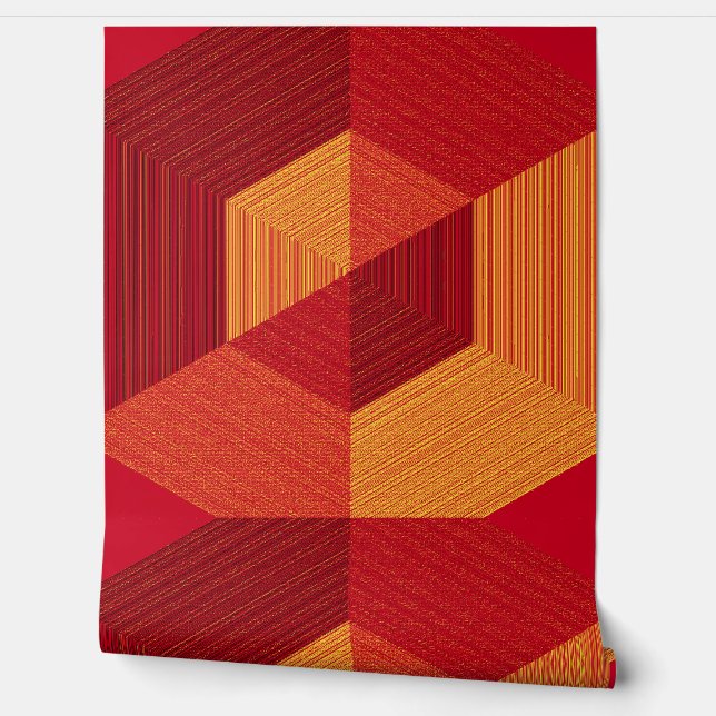 Papel Pintado Efecto 3D de textura roja "Ratti_Creative_Arts" (Desenrollar)