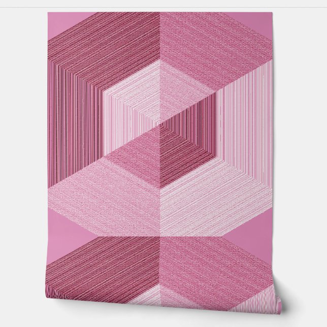 Papel Pintado Efecto 3D de textura rosa "Ratti_Creative_Arts" (Desenrollar)