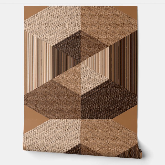 Papel Pintado Efecto 3D texturizado marrón "Ratti_Creative_Arts" (Desenrollar)