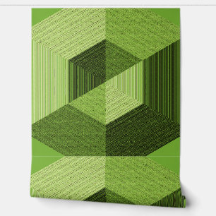 Papel Pintado Efecto 3D texturizado verde "Ratti_Creative_Arts"